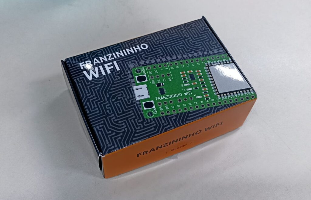 Franzininho Wi-Fi in its box