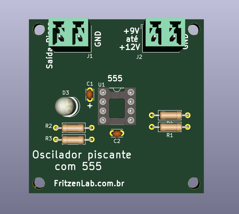 555 oscillator 3D view