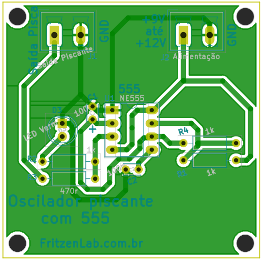 555 oscillator printed circuit board
