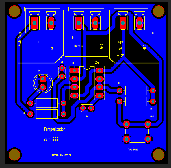 555 timer printed circuit board