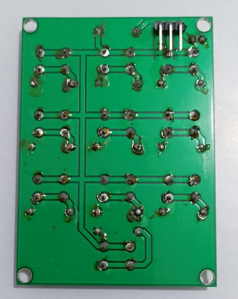 Backplane of the analog buttons PCB