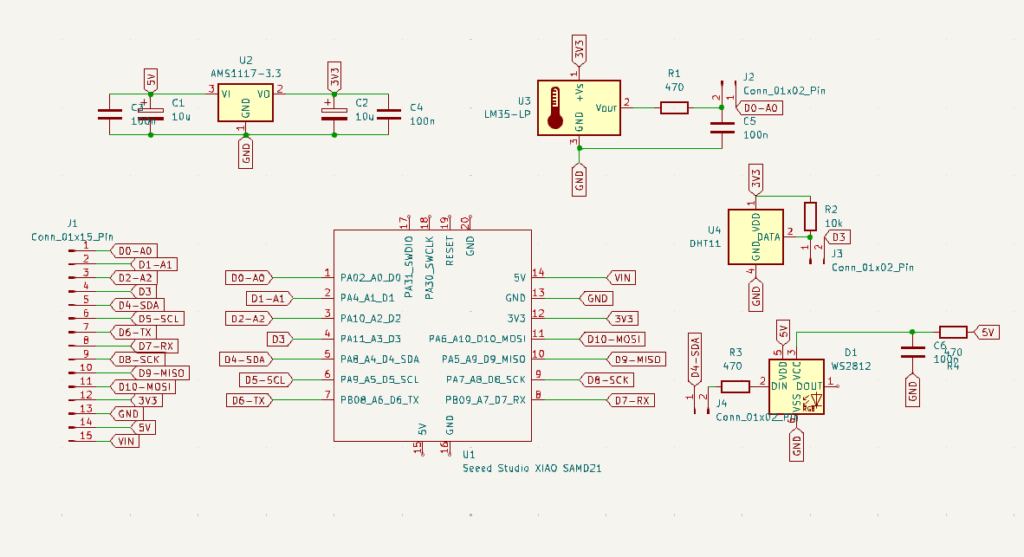 schematic diagram of ESP32-C6 dev board