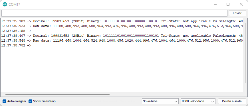 Reading remote control unique code