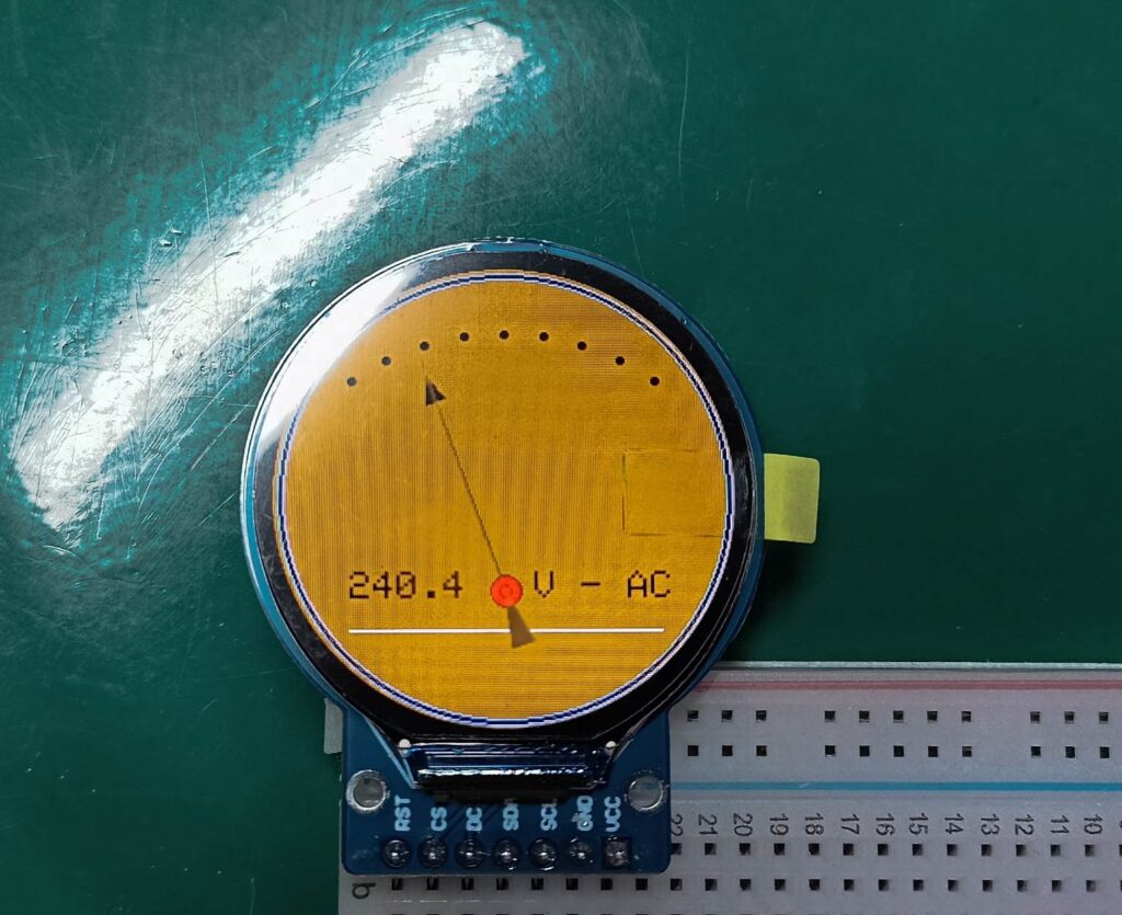 GC9A01 voltage meter/gauge