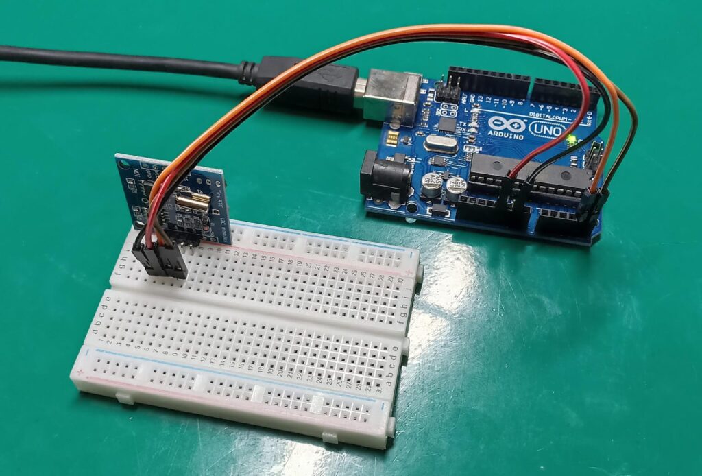 DS1307 on a breadboard with Arduino