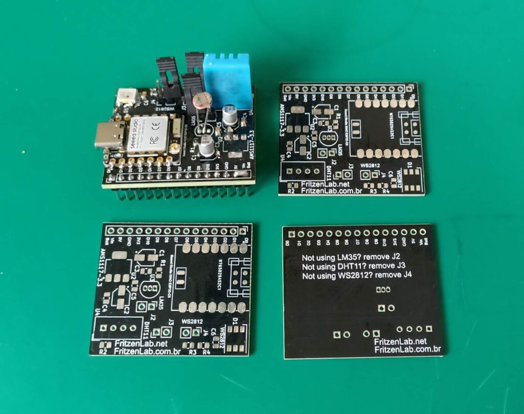 Front and back, assemble and not of my ESP32-C6 dev board