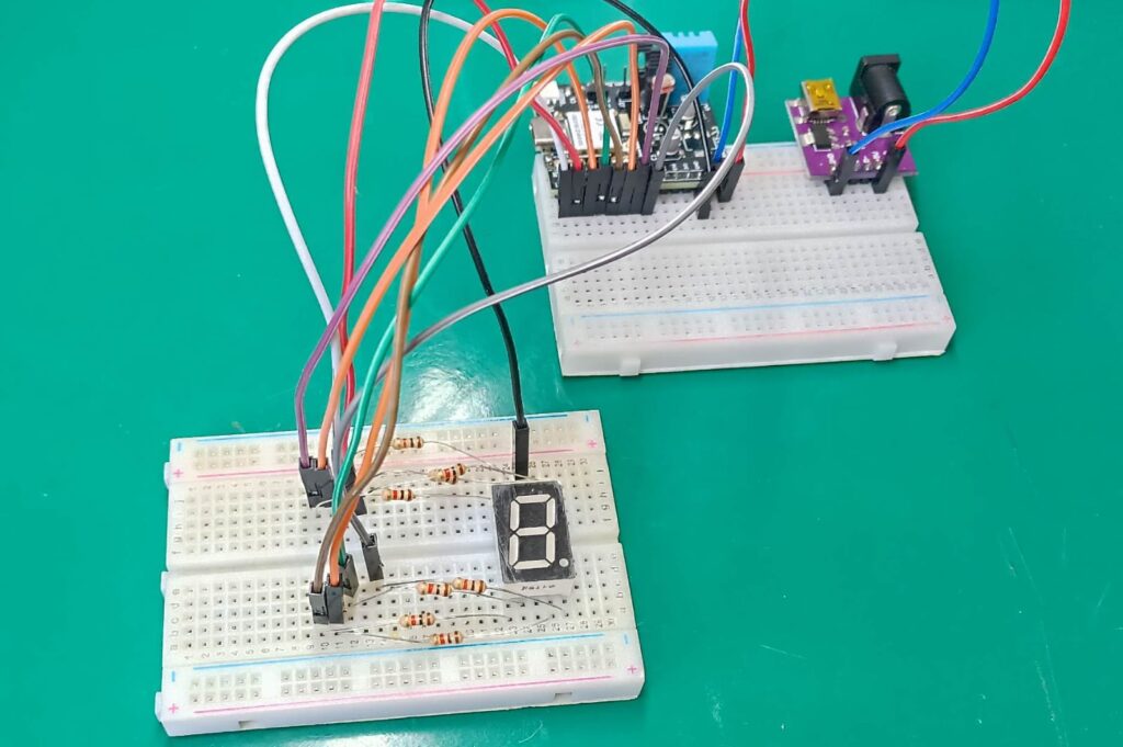 7 segment LED display with ESP32-C6