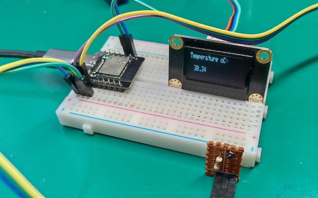 ESP32-C3 with a NTC thermistor and OLED display