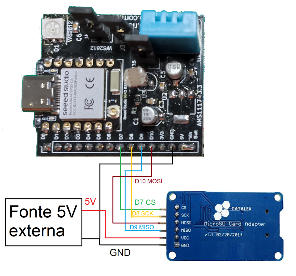 ESP32-C6 with SD card module schematics