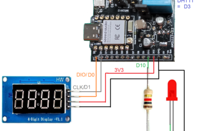 ESP32-C6 temperature display with DHT11, TM1637