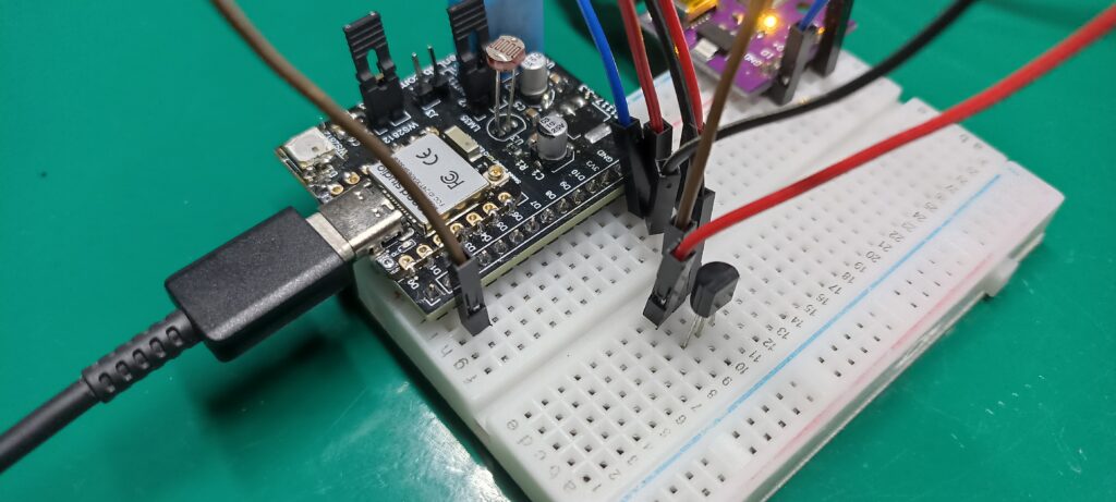 lm35 on a breadboard