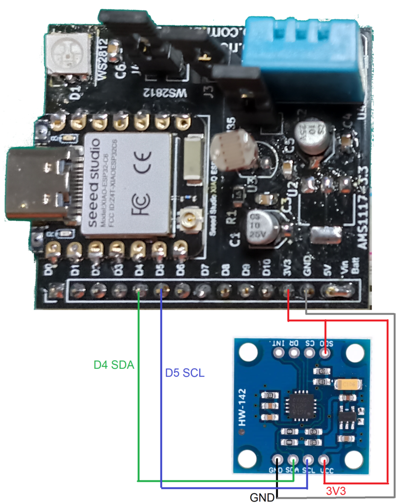 L3G4200D gyroscope and ESP32-C6 schematic diagram