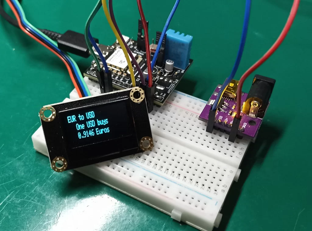 currency display with ESP32 and OLED display