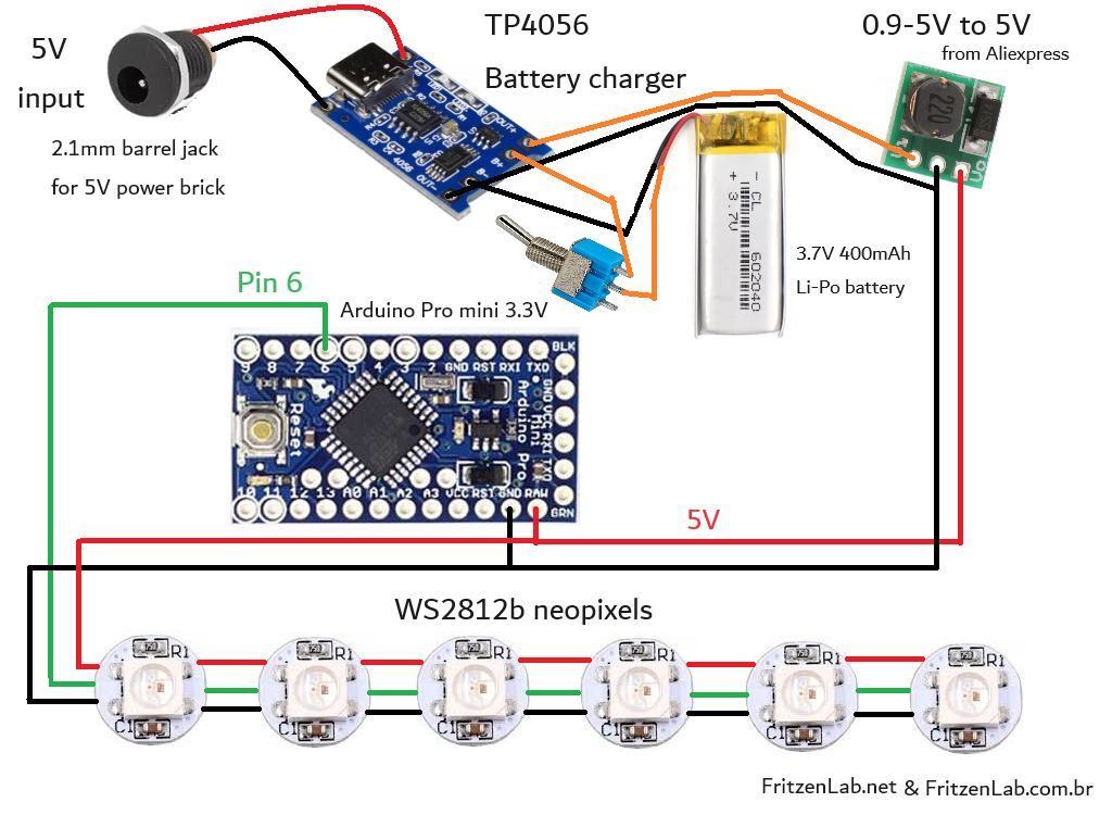 Light box Arduino schematic