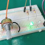 two leds and a potentiometer