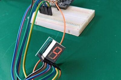 7 segment LED display and ESP32-C6 – common anode