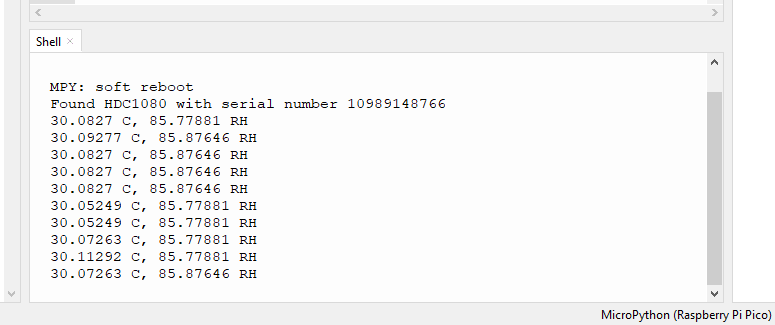 Shell information from the RP2350