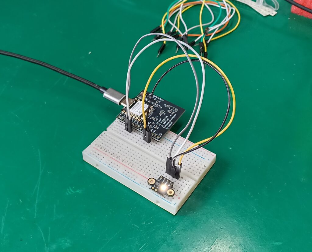 as7341 light up on a breadboard
