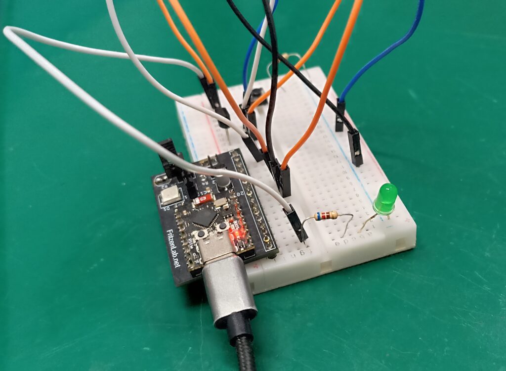 ESP32-C3 on a breadboard