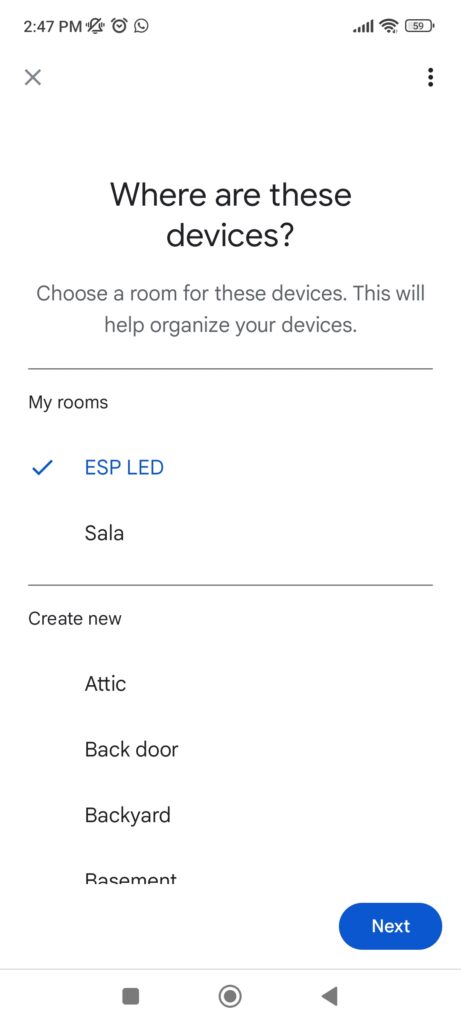 ESP LED room