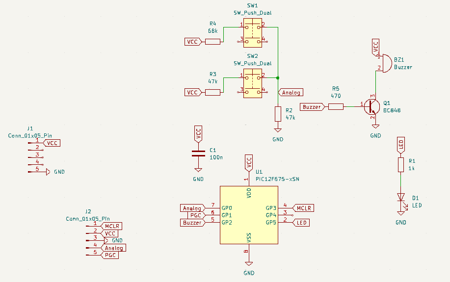 Pomodoro timer schematic diagram