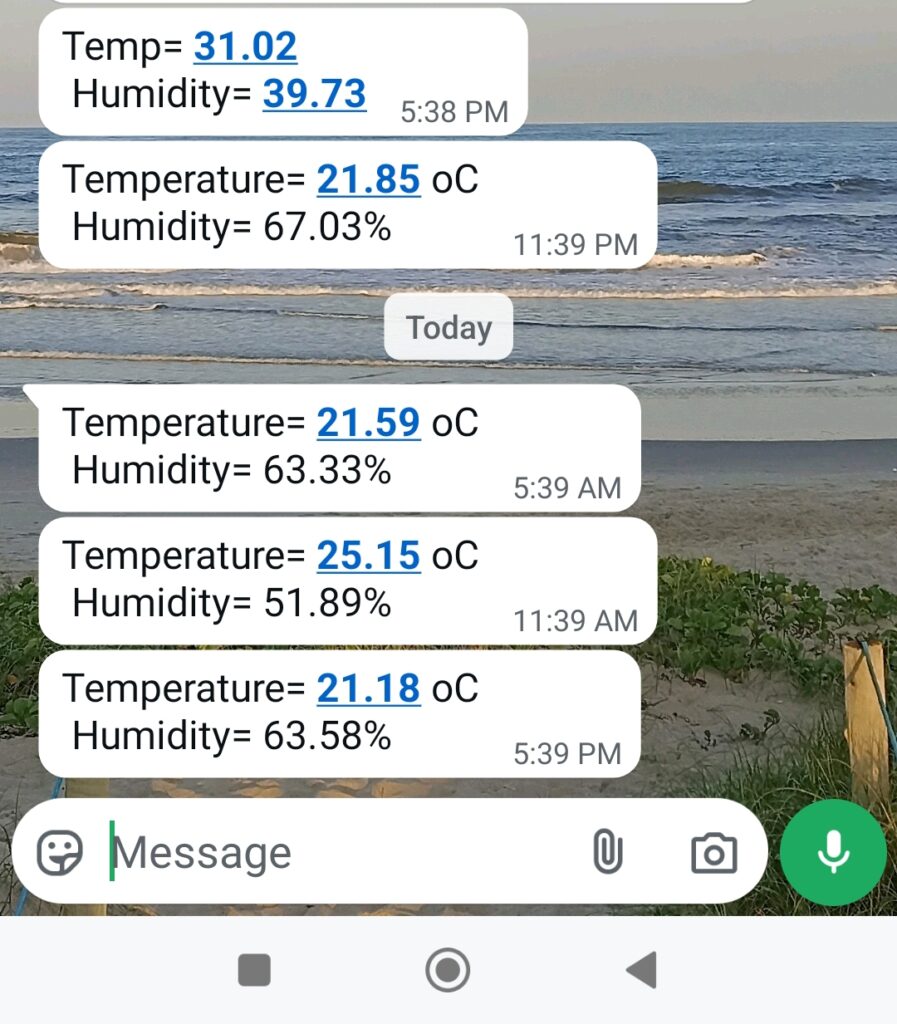 ESP32 sending messages to whatsapp