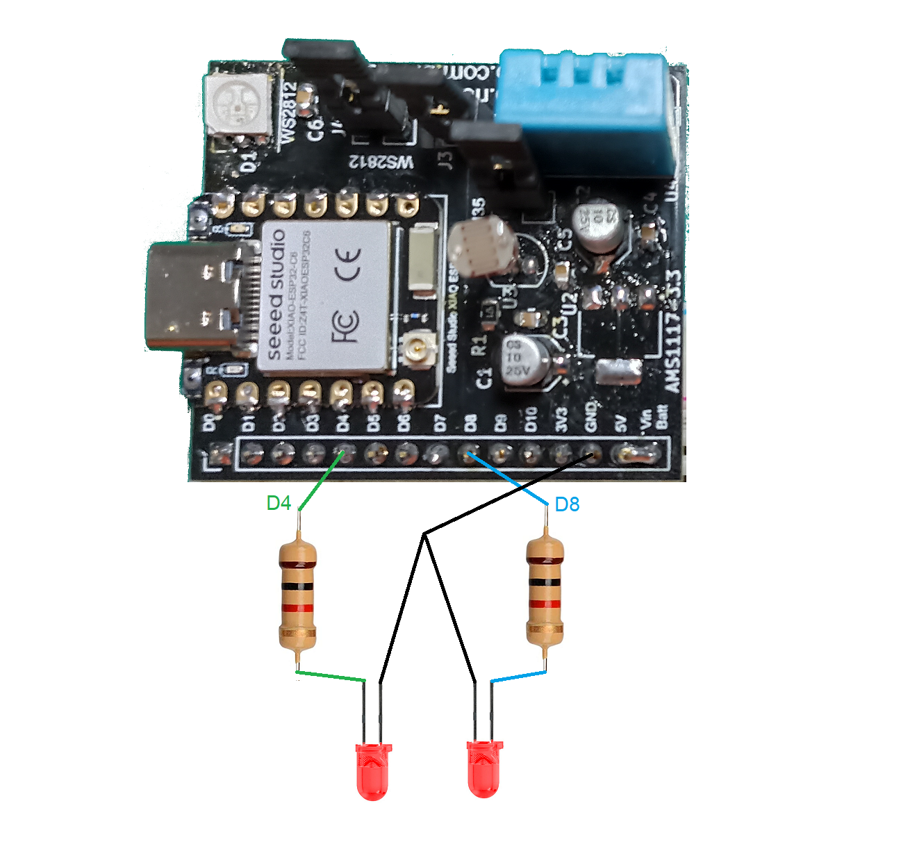 Random blinking lights with ESP32 - FritzenLab electronics