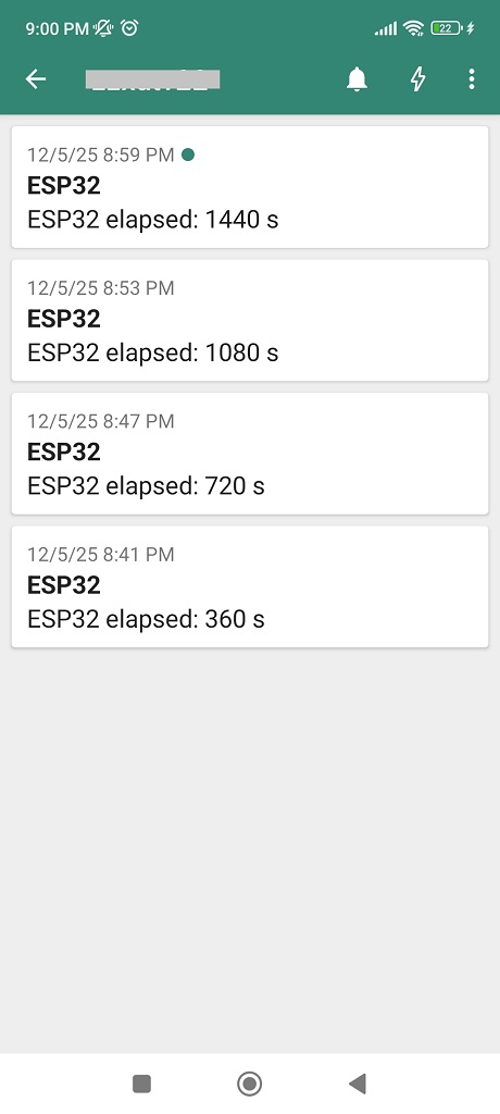 esp32 notifications to cellphone