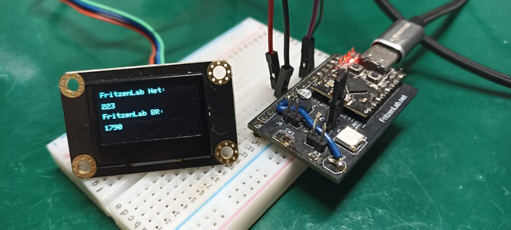 LCD display showing youtube subscribers