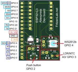 FritzenLab ESP32-C3 Super mini dev board - FritzenLab electronics