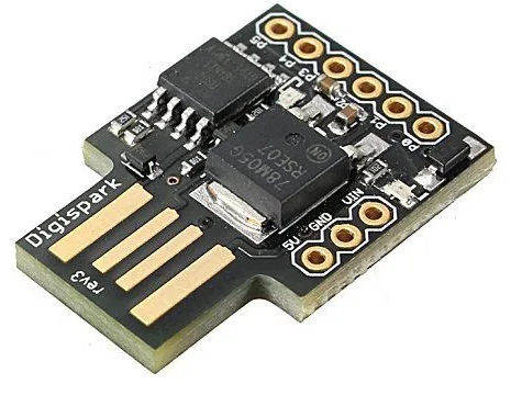Attiny85 Digispark microcontroller I choose for the project