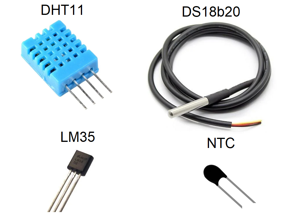 four temperature sensors comparison
